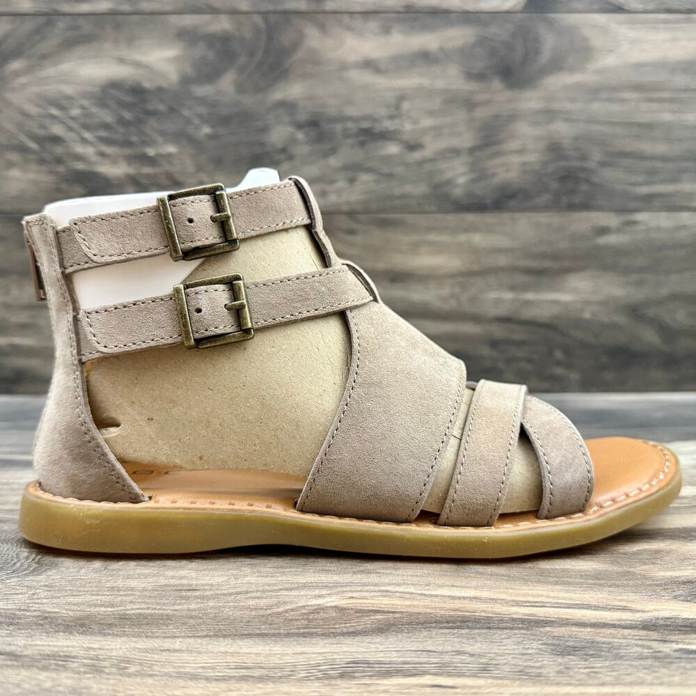 NEW BOC Born Dora 7M 37-38 Taupe Suede Gladiator Sandals - Picture 4 of 9